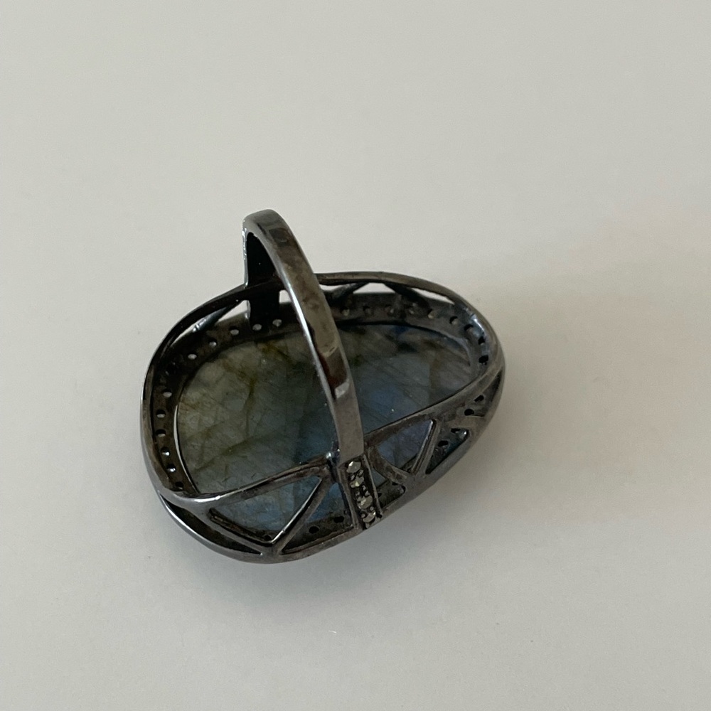 Boho Chic Labradorite Indian Ring - image 4